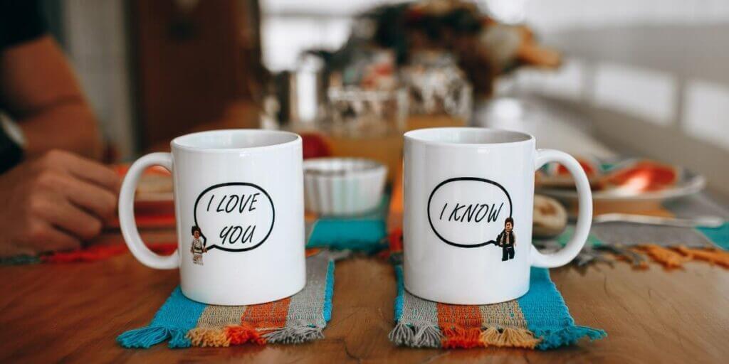 Brinde personalizado para bodas de casamento de algodão 2 anos