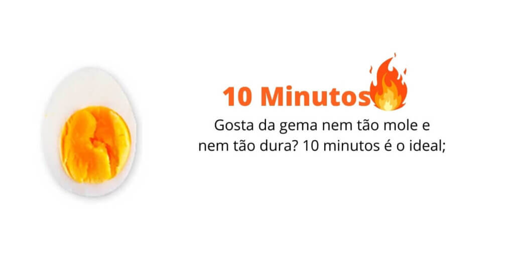 Ovo cozido por 10 minutos